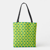 Tote Bag (ao) - Groen en Geel Weefsel (Achterkant)