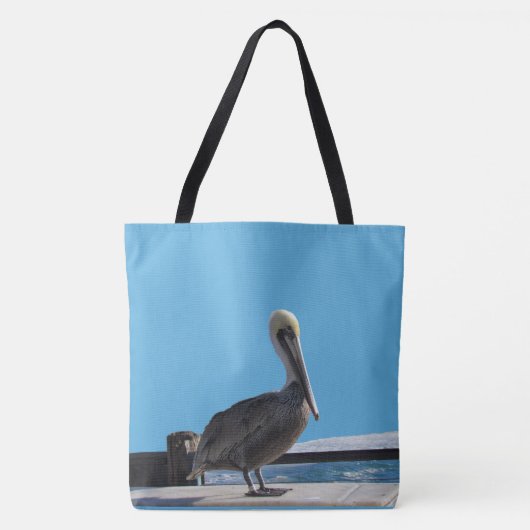Tote Bag (ao) - Pelikaan in de Zon (Voorkant)