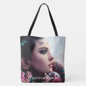 Tote Bag beautiful woman (Achterkant)