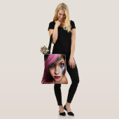Tote Bag beautiful woman (Op model)