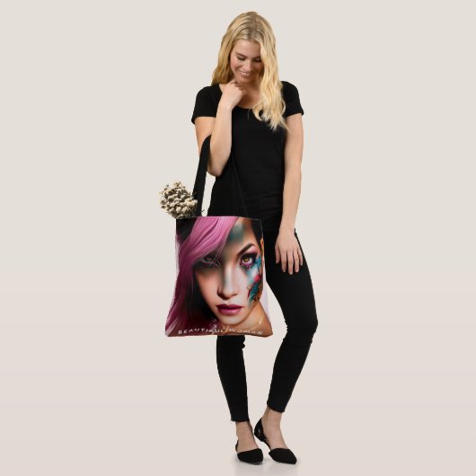 Tote Bag beautiful woman (Op model)
