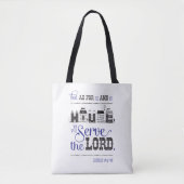 Tote bag bible scripture inspired joshua 24 (Voorkant)