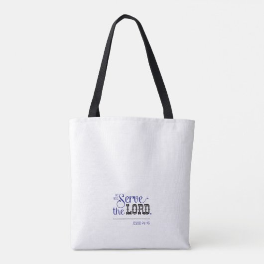 Tote bag bible scripture inspired joshua 24 (Achterkant)