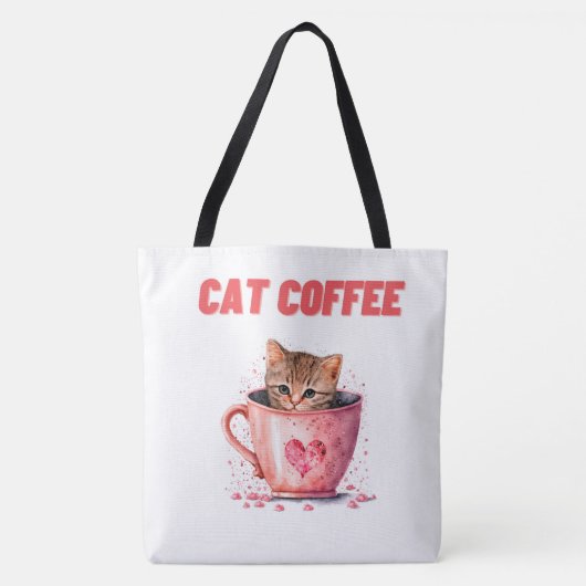 Tote Bag Cat Caffee (Voorkant)
