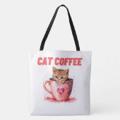 Tote Bag Cat Caffee (Voorkant)
