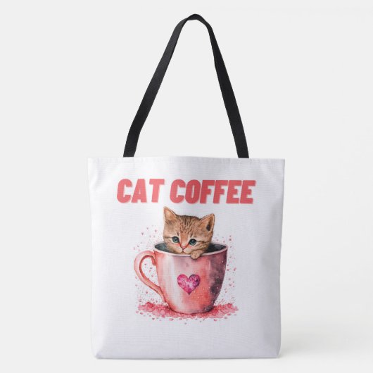 Tote Bag Cat Caffee (Voorkant)