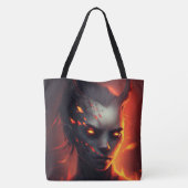 Tote Bag Dance of Flames (Achterkant)