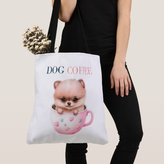 Tote Bag Dog Coffee (Dichtbij)