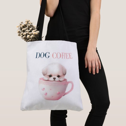 Tote Bag Dog Coffee (Dichtbij)