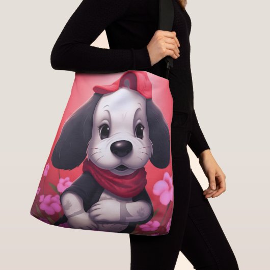 Tote Bag Dog with red cap (Dichtbij)