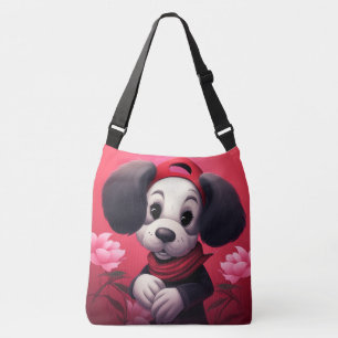 Tote Bag Dog with red cap