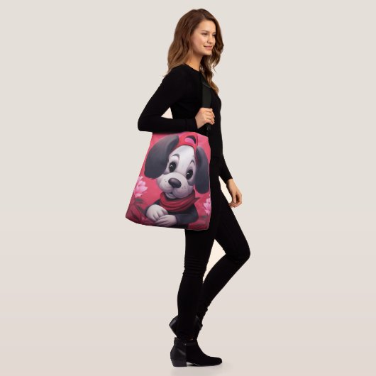 Tote Bag Dog with red cap (Op model)