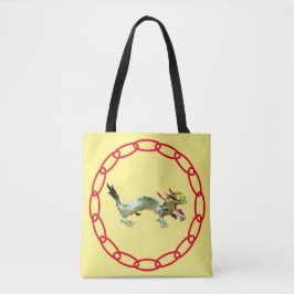Tote Bag - Draak en Schaduw met Rode Ketting