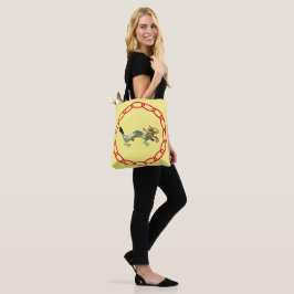 Tote Bag - Draak en Schaduw met Rode Ketting