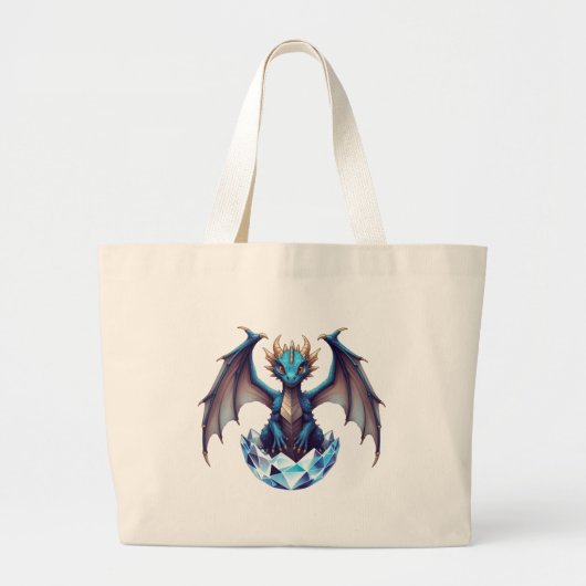 Tote Bag Drakenjong uit kristalei komend (Voorkant)