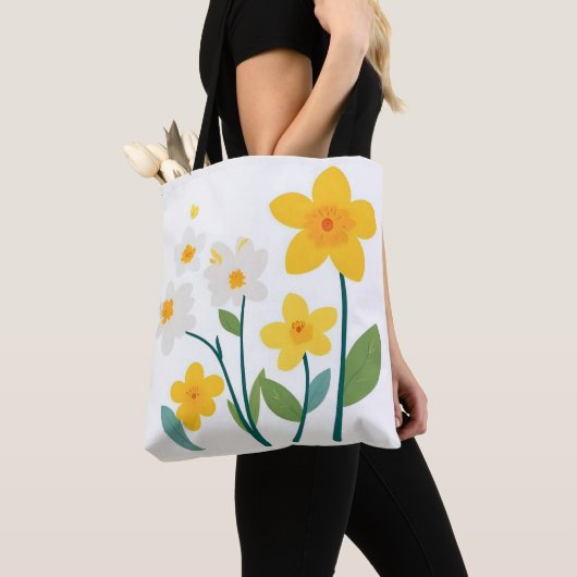 Tote Bag-Flower Design Tote Bag (Dichtbij)