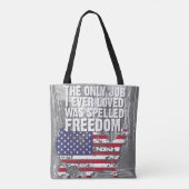 Tote Bag – Freedom Job (Achterkant)
