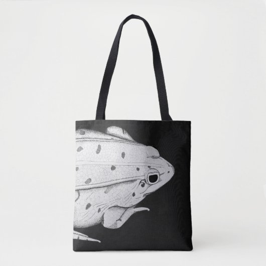 Tote bag Frog Art, realistic illustration (Voorkant)
