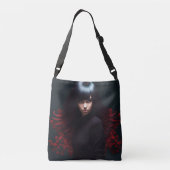 Tote Bag girl black hair (Achterkant)