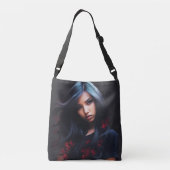 Tote Bag girl black hair (Achterkant)
