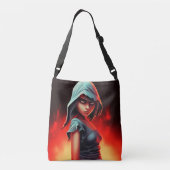 Tote Bag girl blue hat (Achterkant)