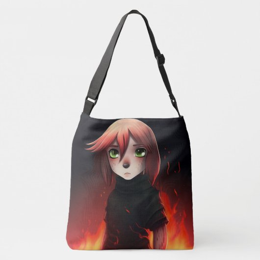 Tote Bag Girl with Fire (Achterkant)