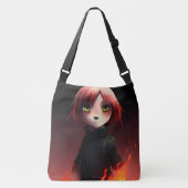 Tote Bag Girl with Fire (Voorkant)