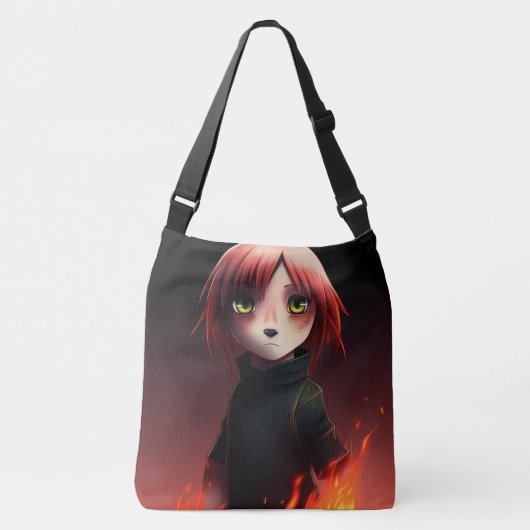 Tote Bag Girl with Fire (Voorkant)