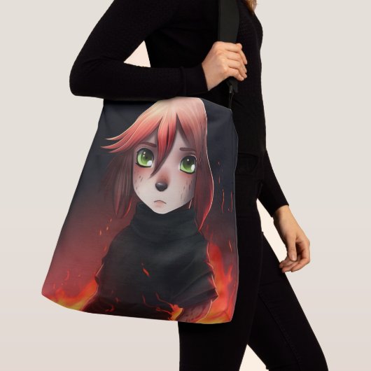 Tote Bag Girl with Fire (Dichtbij)