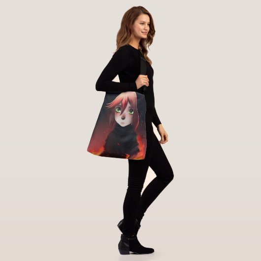 Tote Bag Girl with Fire (Op model)