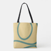Tote Bag – Green Lines on Yellow (Achterkant)