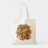 Tote Bag happy Thanksgiving day pumpkin (Achterkant)