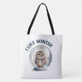 Tote Bag I like winter (Voorkant)