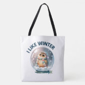 Tote Bag I like winter (Voorkant)