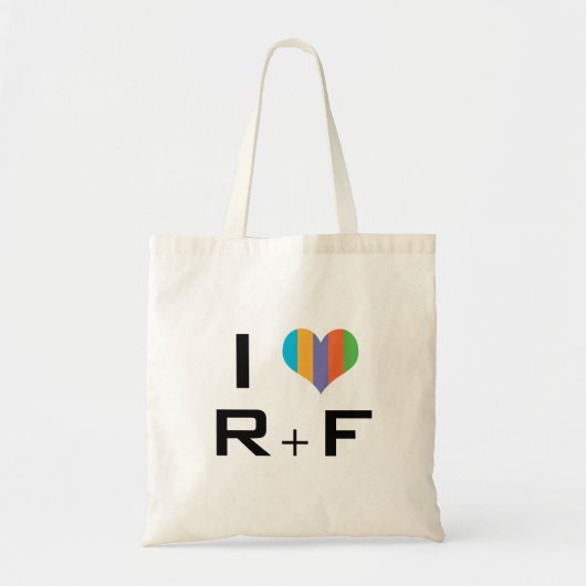 tote bag I love R + F (Voorkant)