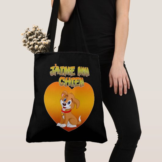 Tote Bag Ik hou van mijn hond (Dichtbij)