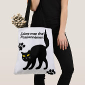 Tote Bag Ik hou van mijn kat Passionement 2 (Dichtbij)
