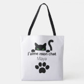Tote Bag Ik hou van mijn Maya kat (Voorkant)