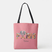 Tote Bag Ik hou van Parijs met stadsdecor (Achterkant)