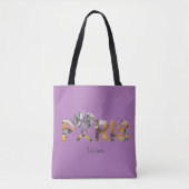 Tote Bag Ik hou van Parijs met stadsdecor  (Voorkant)