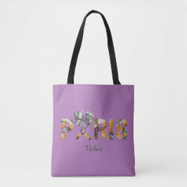Tote Bag J houdt van Parijs met een stedelijke inr