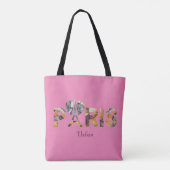 Tote Bag J houdt van Parijs met een stedelijke inr (Achterkant)