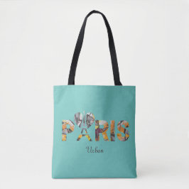 Tote Bag J houdt van Parijs met een stedelijke inr