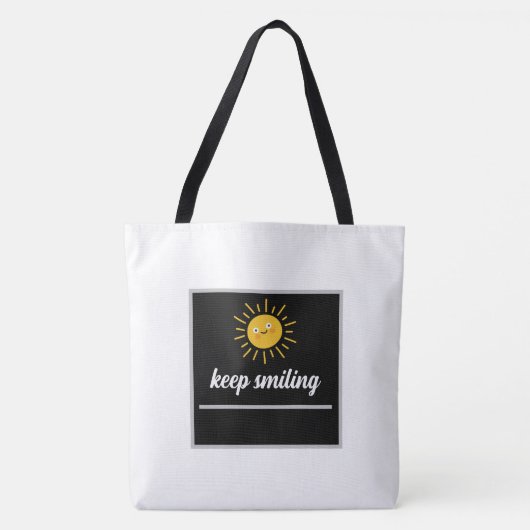 Tote Bag keep smiling (Voorkant)