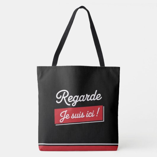 Tote Bag Kijk, ik ben hier! -2 (Voorkant)