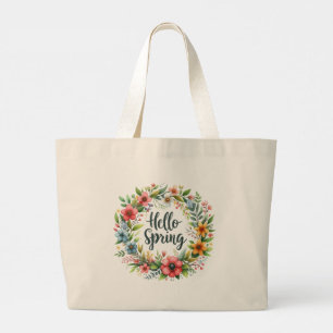Tote Bag-Lentere Florale Krans Tote Bag