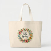 Tote Bag-Lentere Florale Krans Tote Bag (Voorkant)