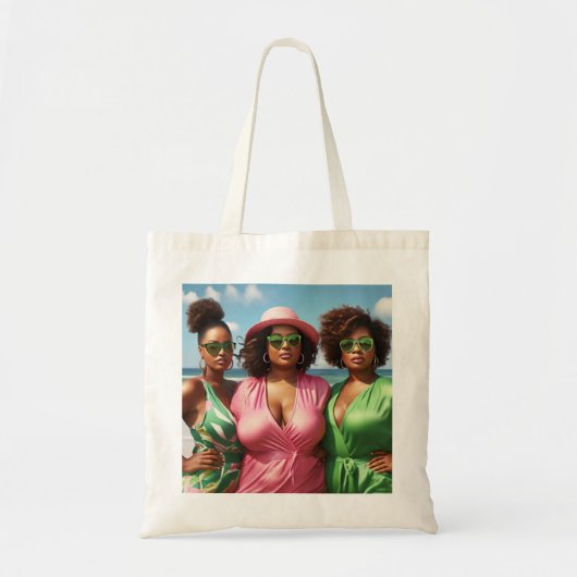 Tote bag | Meisjes reis op het strand (Voorkant)