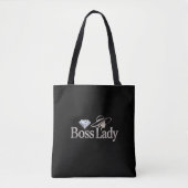 Tote Bag met All-Over-Print Boss Lady (Voorkant)