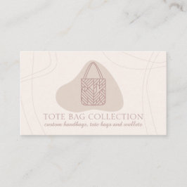 Tote bag met blozende roze minimalistische estheti visitekaartje